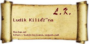 Ludik Kiliána névjegykártya